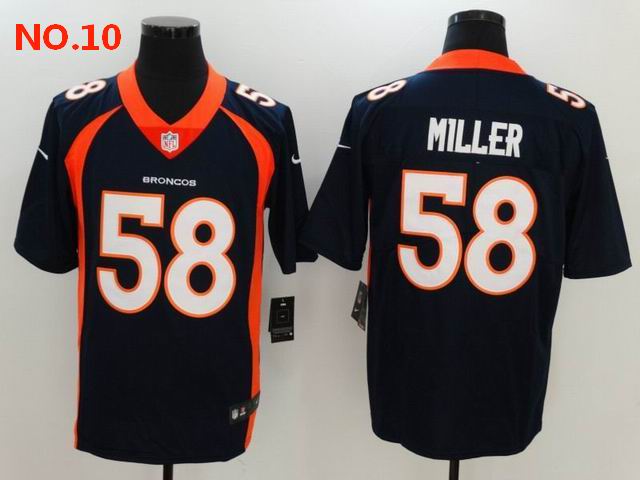 Men's Denver Broncos 58 Von Miller Jersey NO.10 ;